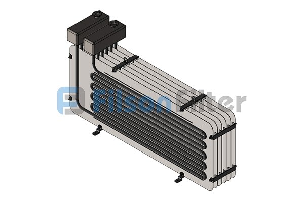 plate coil heat exchanger CAD model