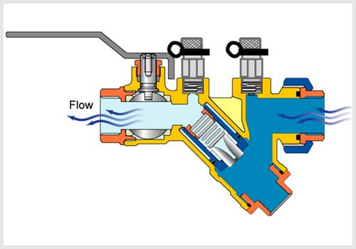 An example of a pressure balance valve in hydraulic system