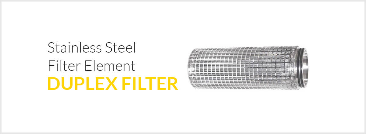 A stainless steel filter element