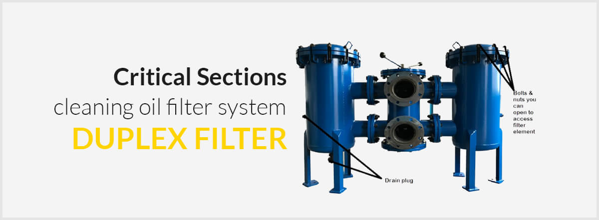 Critical sections when cleaning oil filter system