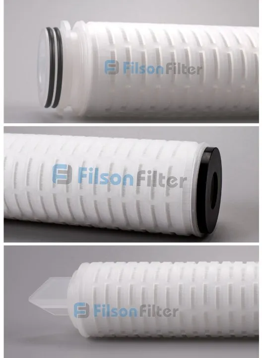 DOE SOE membrane pleated filter cartridge