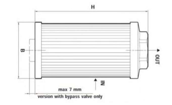 Hydraulic filter dimensions