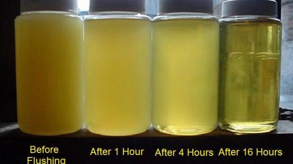 Oil before and after filtration